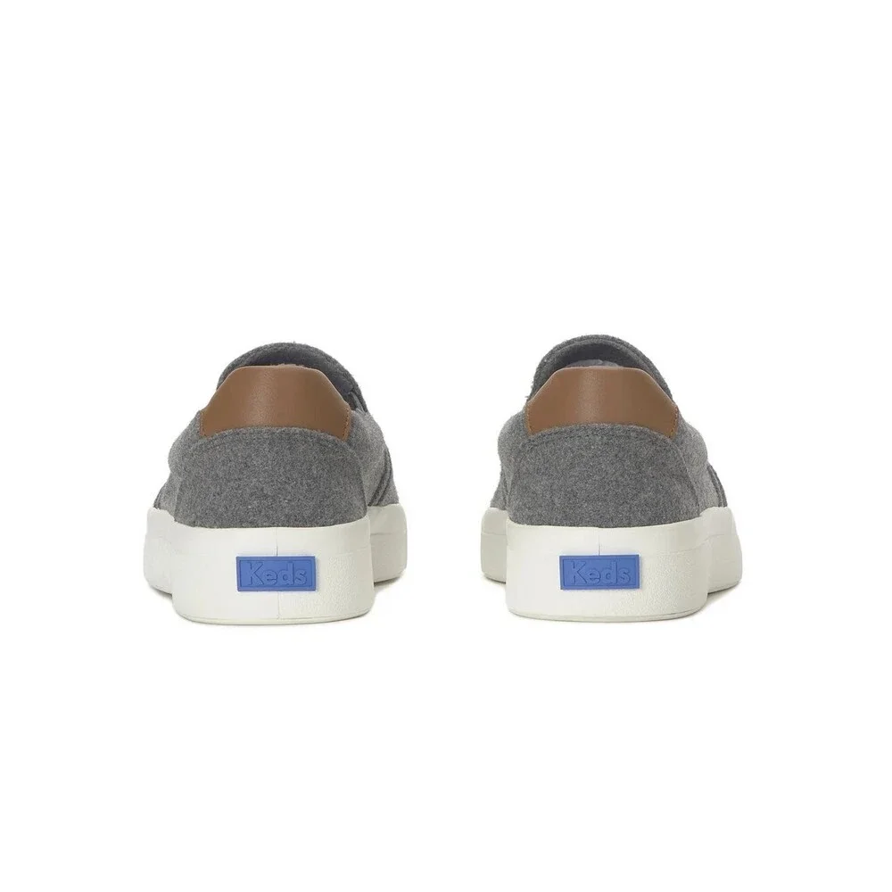 Keds Pursuit Sneakers Women's US 8.5 Charcoal Wool Slip On Casual Shoes ZAP1485